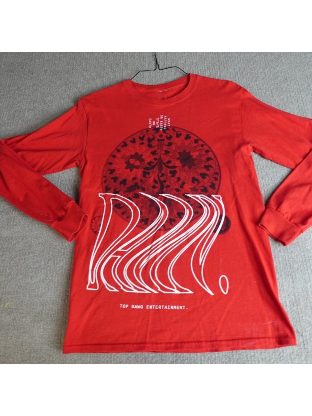 Kendrick Lamar Shirt Small Red Double Sided Damn Tour 2017 TDE